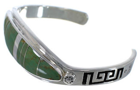 Turquoise Sterling Silver Water Wave Jewelry Bracelet VX37544